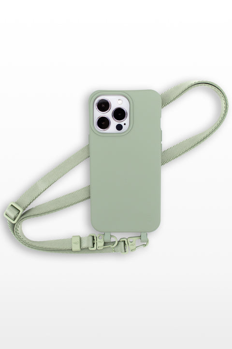 Phone case with strap, Sage