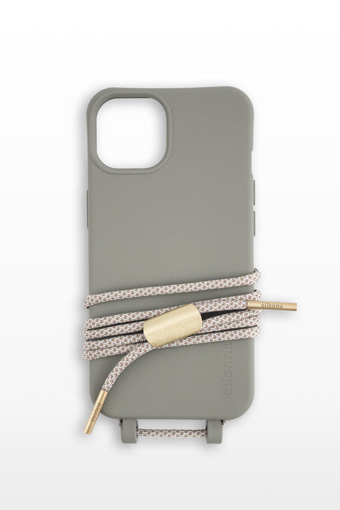 Mobile phone case with detachable cord, Pine & Ginger