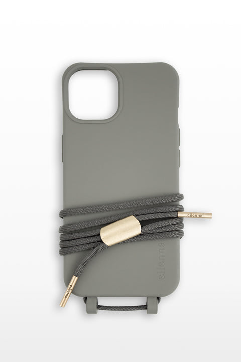 Mobile phone case with detachable cord, Pine & Mud