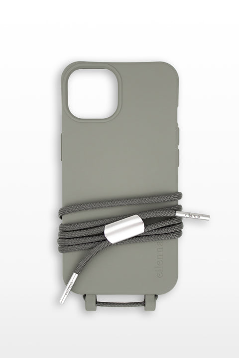 Mobile phone case with detachable cord, Pine & Mud