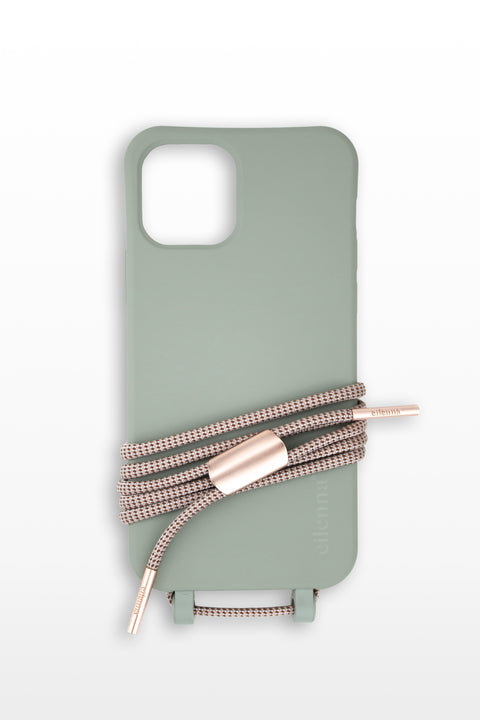 Mobile phone chain with removable cord, Sage & Chess