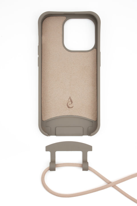 Mobile phone case with removable cord, Oak & Sandy