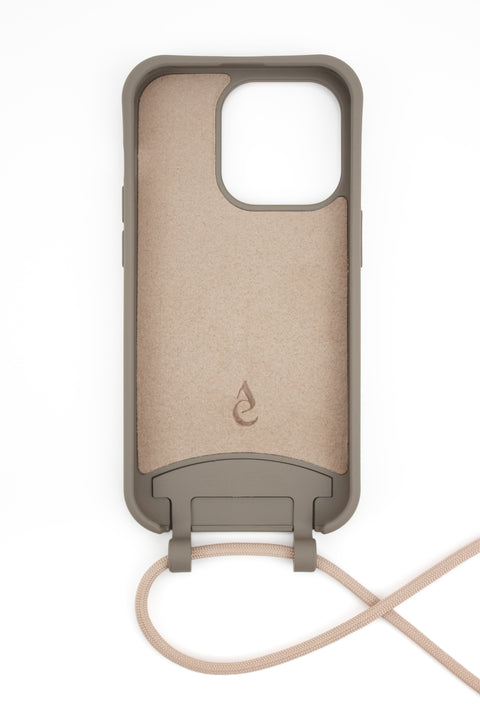 Mobile phone case with removable cord, Oak & Sandy