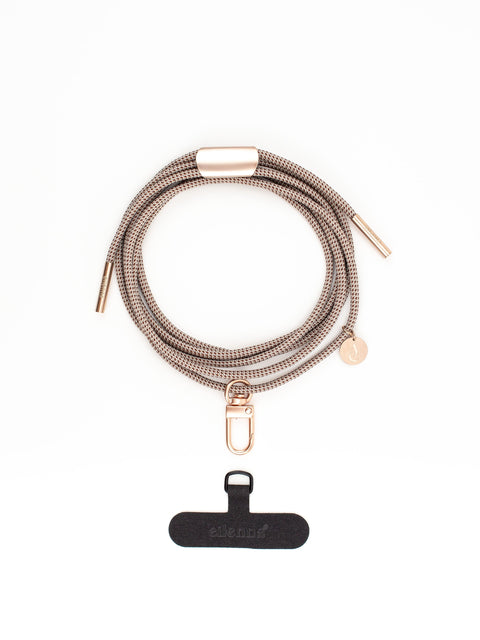 eilenna universal Handykette mit Karabiner und Patch, Kordel in CHESS