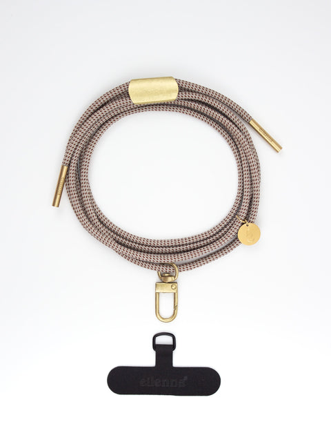 eilenna universal Handykette mit Karabiner und Patch, Kordel in CHESS